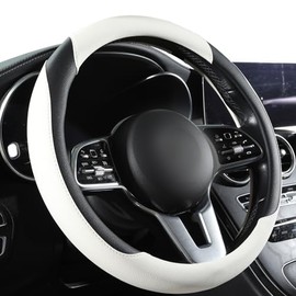 Car Steering Wheel Cover Universal 15 inch (White)