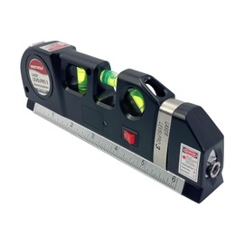 NORTOOL Laser Level, Multipurpose Cross Line Kit with Metric Rulers 8FT/2.5M 4-in-1 Laser Level Line tools for Construction, Home Renovation,Picture Hanging Cabinets