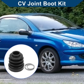Hihaha No.3287A8 CV Joint Boot Kit W/Clamps for Peugeot 206 2002-2020 for Peugeot 307 02-09 Inner Constant Velocity Joint Boot Strong Durable Rubber 1 Set