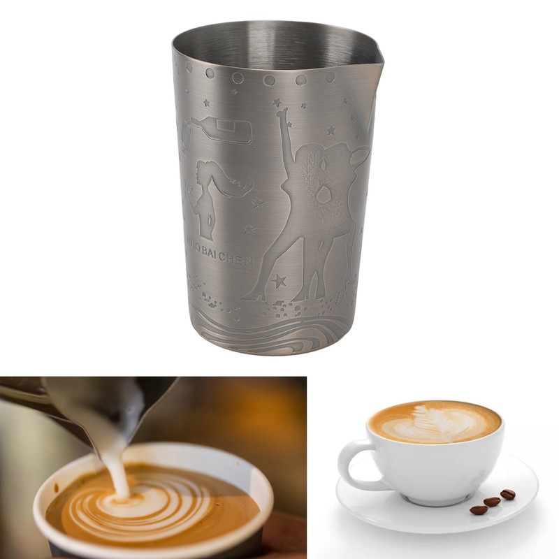 Milk Frothing Pitcher 304 Stainless Steel Rust Proof Multipurpose 840ml