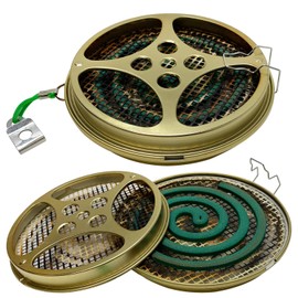 Portable Mosquito Coil Holder - Mosquito Coil & Incense Burner for Outdoor use, Pool Side, Patio, Deck, Camping, Hiking, etc... (Includes Set of 2 Holders)