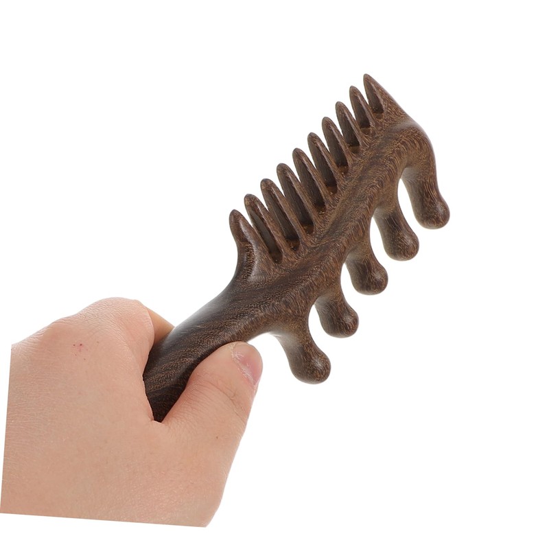 VICASKY Pcs Wooden Scalp Massager Brush Wide Tooth Comb for