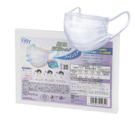 Fitty Fine Air Masks, 27 Pieces (Slightly Larger Size/Non-Woven Fabric/Pleated), Individual Packaging, 3-Layer Structure, Small Face, Easy to Breathe