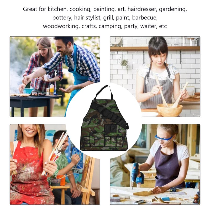 BBQ Apron Oxford Cloth Lightweight Kitchen Chef Grilling Apron for