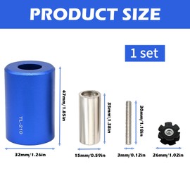 Hawpasy Bicycle Fork Star Nut Adjustment Tool Set, Bicycle Fork Star Nut Setter Installation, Tool for Cycle Fork Star Nut Installation 22.2/25.4/28.6 mm MTB & Road Bike Accessories