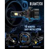 BEAMTECH H13/9008 Bulbs, 900% Brighter Canbus Ready 6500K White Light