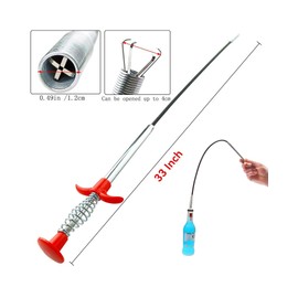 GDOMI 33" Drain Snake - Hair Remover & Drain Clog Remover for Shower, Sink & Kitchen