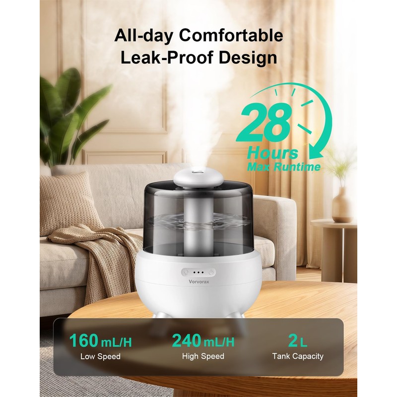 Baby Humidifiers for Bedroom, Cool Mist Humidifier Easy to Clean