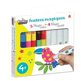 Crea Lign Magic Pen, 5 Colouring Pencils and 4 Felt Tip Pens 'Magic Motifs' Drawing Tool for Kids