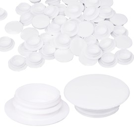 SKIR'CO (20 pcs) White Plastic Hole Plugs 14 mm, Plastic Hole Caps, Furniture Hole Plug, Plastic Cover Caps