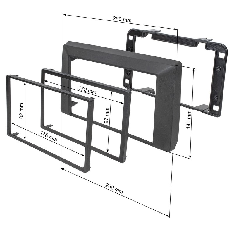 tomzz Audio 2409-020 Double DIN Radio Fascia Compatible with Dacia