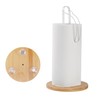 TONLEA White Wooden Paper Towel Holder with Fixation, Paper Towel