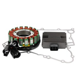 Frezon Magneto Coil Stator + Voltage Regulator + Gasket Assy Fit for Kawasaki KVF750 Brute Force 750 4X4i 2008-2011,KVF750 Brute Force 750 4x4i EPS Camo 2008-2010,KRF750 Teryx 750 4X4 2008