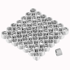50pcs Stainless Steel Helicoil Inserts with M8 Thread M8 Spiral Wire Screw Thread Inserts Spiral Wire Insert Thread Repair Insert Assortment (1.25 x 1.5 D Length)