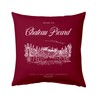 Star Trek: Picard Chateau Picard Vineyard Logo Throw Pillow (Cranberry)