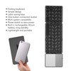 Round Key Bluetooth Foldable Keyboard with Touchpad Universal 140mAh Wireless