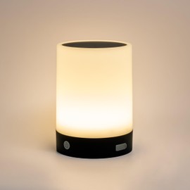 ORIMSBO® Mini Rechargeable Table Lamp, USB & Solar Charging, Cordless Portable Solar Table Light, Dimmable Warm White, IP65 Waterproof, Indoor, Outdoor, Camping, Patio, Bedroom, Restaurant, Bar