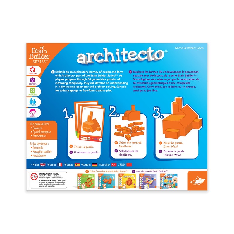 Foxmind Games: Architecto Spatial Logic and Dexterity Game, Smart Fun