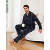 ENJOYNIGHT Mens 100% Cotton Flannel Pajamas Set Plaid Button Pjs