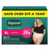 Depend Fresh Protection Women's Underwear, Extra Large, 80 ct Free