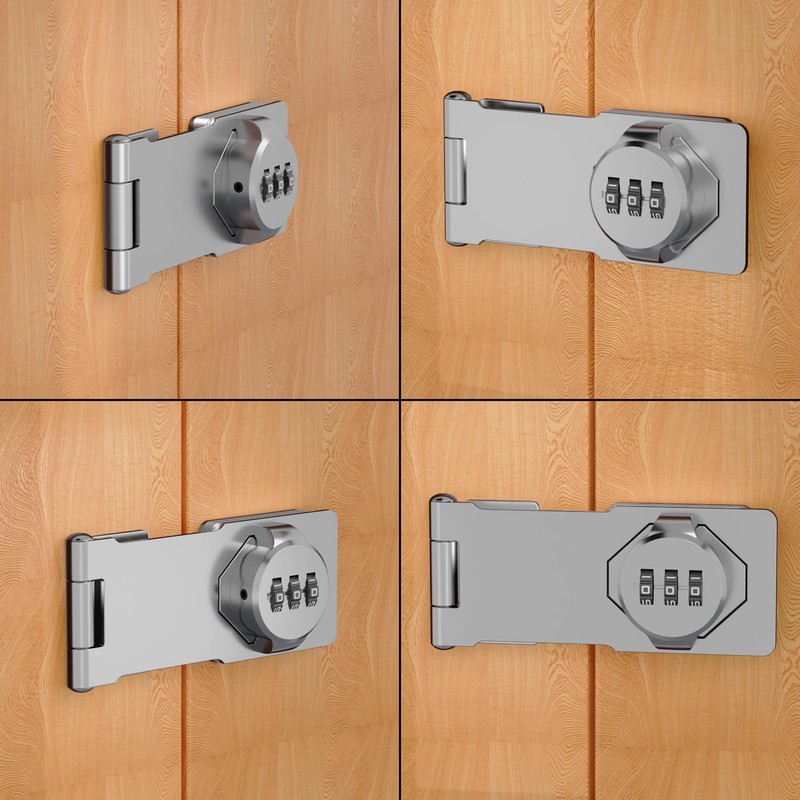 Keyless Combination Lock 3-Digit Combination Lock for Doors & Drawers
