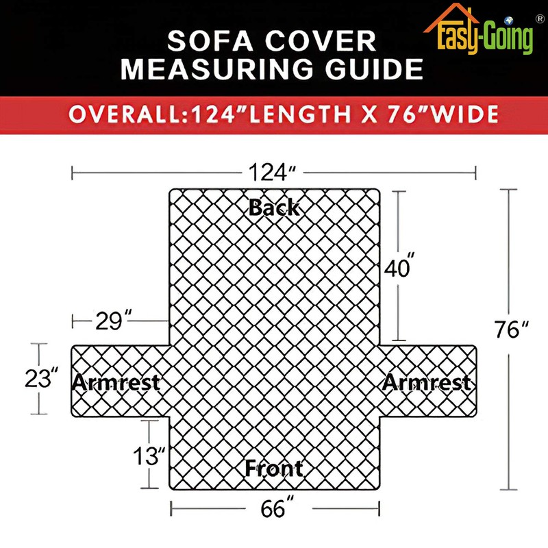 Easy-Going Reversible Couch Cover for 3 Cushion Couch Sofa Cover