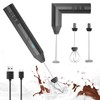 Milk Frother Handheld,TENTAM Wireless Foldable Frother,USB-C Rechargeable Coffee Frother Wand,Electric