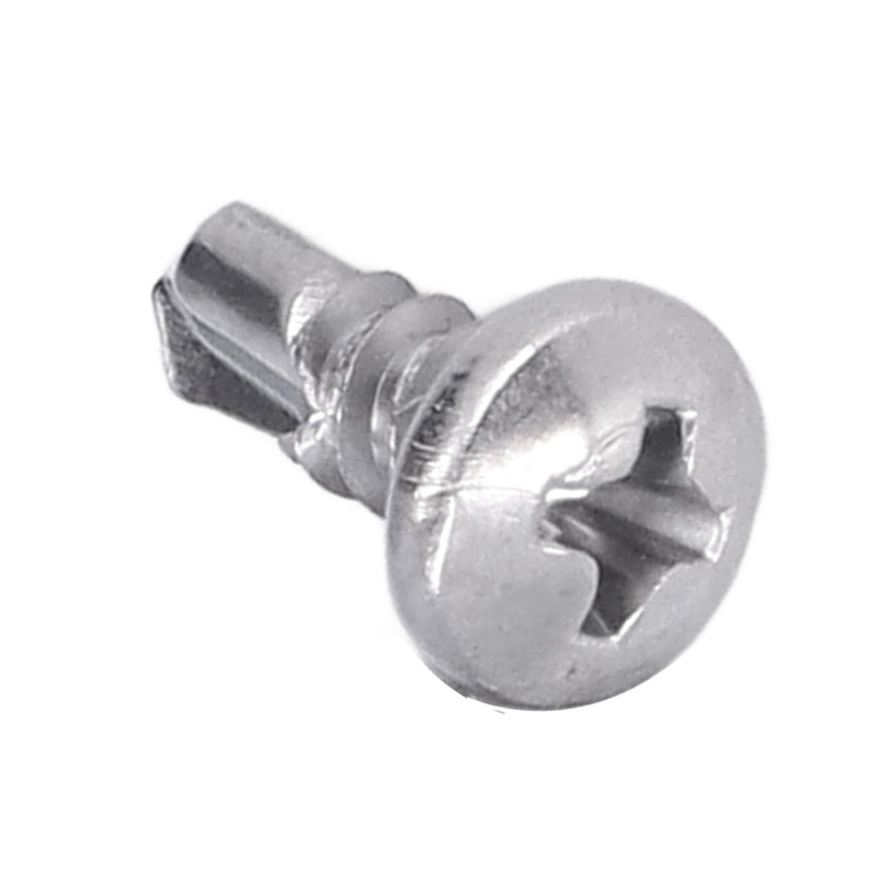 200Pcs Self Drilling Screw Stainless Steel Round Head M4.8x13 Fastener