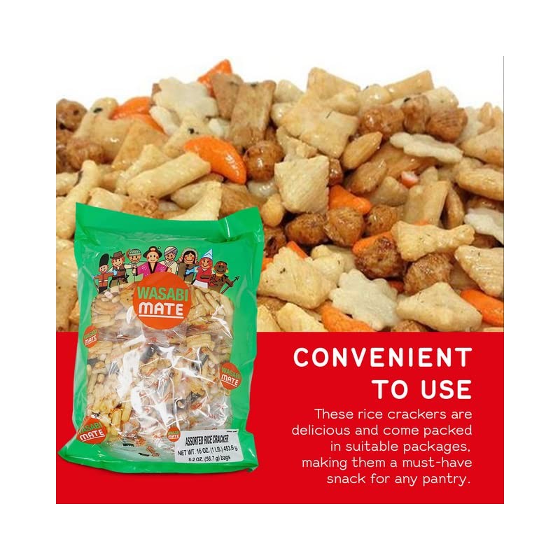 Shirakiku Japanese Assorted Rice Cracker Wasabi Mate - Oriental Asian