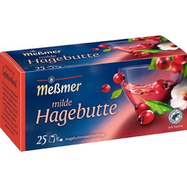 Meßmer Mild Rosehip | 25 Tea Bags | Vegan | Gluten Free | Lactose Free, 75 g