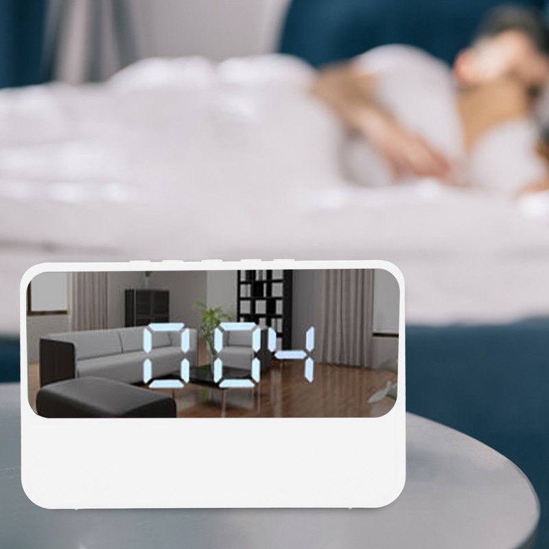LED Digital Alarm Clock Simple Modern High Definition Display Mirror