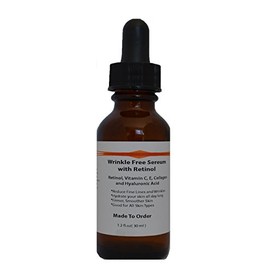 Wrinkle Free Serum with Retinol, Vitamin C and E, Collagen, and Hyaluronic Acid (1.2oz)