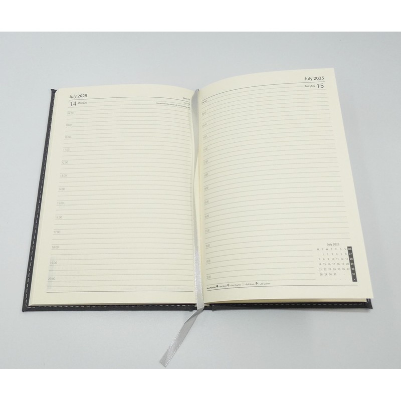 2025 Diary A5 Day to Page Diary Grey Colour Fashion