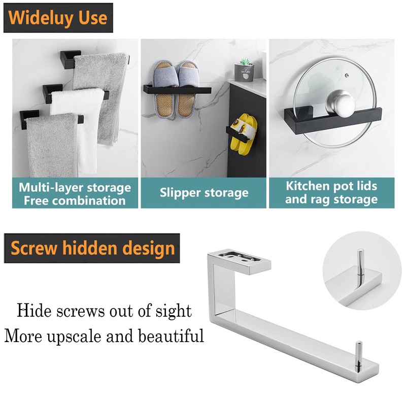 JOPOFI 8 inch Hand Towel Holder - Thicken SUS 304