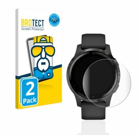 brotect 3D Curved Screen Protector compatible with Garmin vivoactive 4 (45 mm) (2 Pack) - Full Screen Coverage