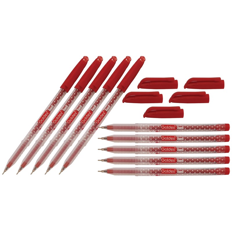 Goldex 10 x 0.7mm Ball Pens Cotton Doll Ball Point