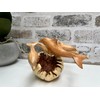 MAISONICA Dolphin Family Ornament Sculpture - Hand Carved Wooden Art