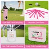 20 Pcs Pink Golf Accessories Kit Include Wine Tumbler Hat