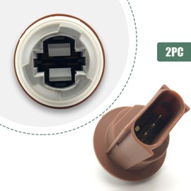 UGSHY 2 PCS Car Rear Tail Light Socket, Plastic Contact Two-pin Plug Play Light Bulb Wiring Harness Plug, JPDZ003-12 Replacement Accessories, Compatible with Polaris RZR S800 900 XP ACE FTVWH (Brown)