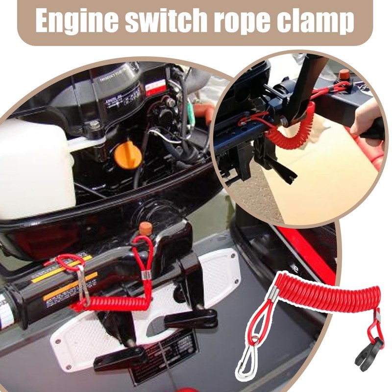 YAPKOLV Engine Stop Switch Rope, Emergency Stop Switch Quickstop for