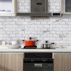 Vamos Tile 100-Piece Glossy Statury White Peel and Stick Backsplash