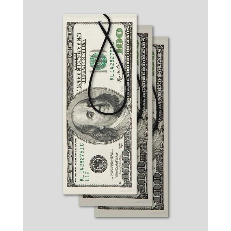 PSD 100 Dollar Bill 3 Pack Air Freshener