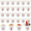 meekoo 24 Pack Christmas Plastic Buckets with Handles 4.69 x 3.78 x 4.8 inch Christmas Snowman Buckets for Gifts Cute Xmas Candy Pails Home Toy Baskets for Christmas Holiday Party Favors Supplies