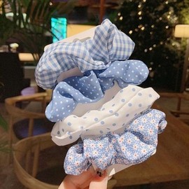 여름 시원 칼라감 화사한 곱창 여성 머리끈 5개 세트 Summer Cool Colorful Bright Scrunchie Hair Ties Set of 5