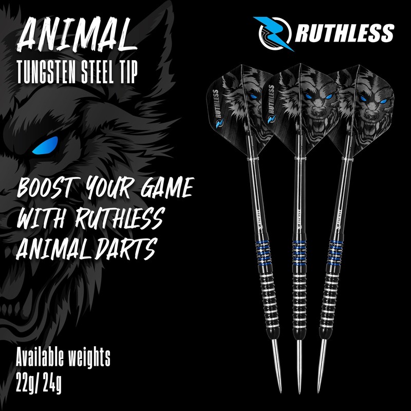 RUTHLESS | Animal Darts Set | Steel Tip | 90%
