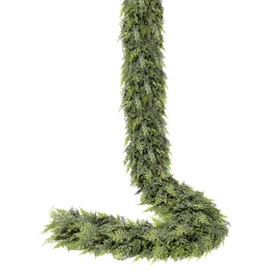 Extra Thick & Lush - 9 Ft by 10 Inch Real Touch Christmas Cedar Garland Artificial Realistic Soft Thickness Greenery Pine Cypress Garlands Christmas Garland for Mantle Fireplace Home Indoor Outdoor