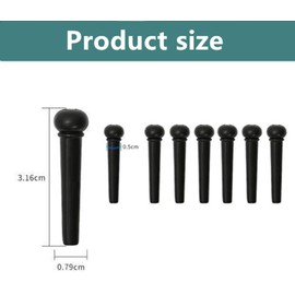 24 PCS Acoustic Guitar Bridge Pins with, Guitar Pegs Replacement Parts and Accessories(Lvory & Black)