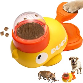 Marchul Interactive Dog Toy, Dog Cat Treat Dispenser, Duck Shaped Puzzle Feeder Ball for Dogs, Mental Stimulation Toy for Boredom - Durable