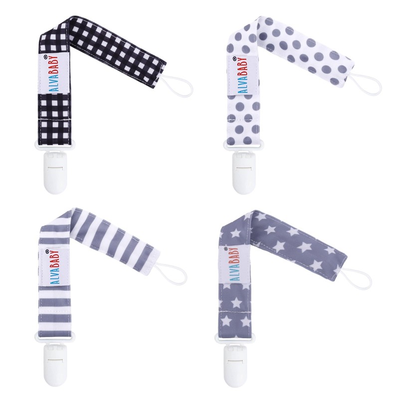 ALVABABY 8 Packs Pacifier Clips For Neutral Boys Girls Pacifier