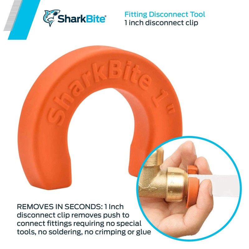 SharkBite Disconnect Clip 1" Orange - Plumbing Tool for Push-to-Connec